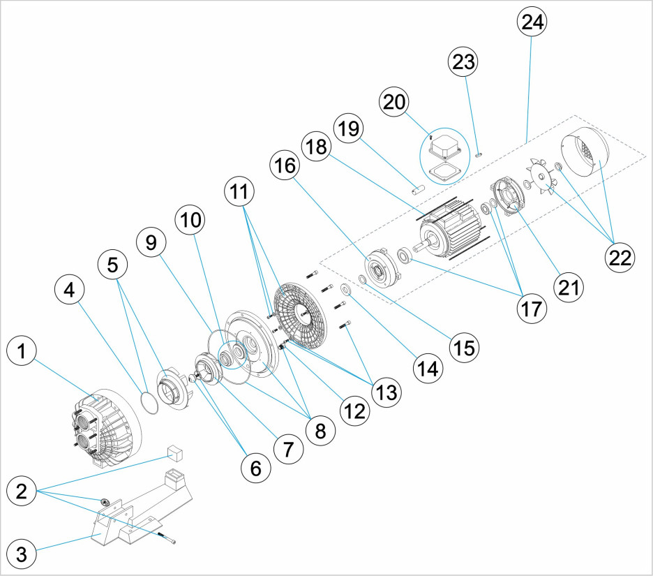 Astral Jet Explosionszeichnung