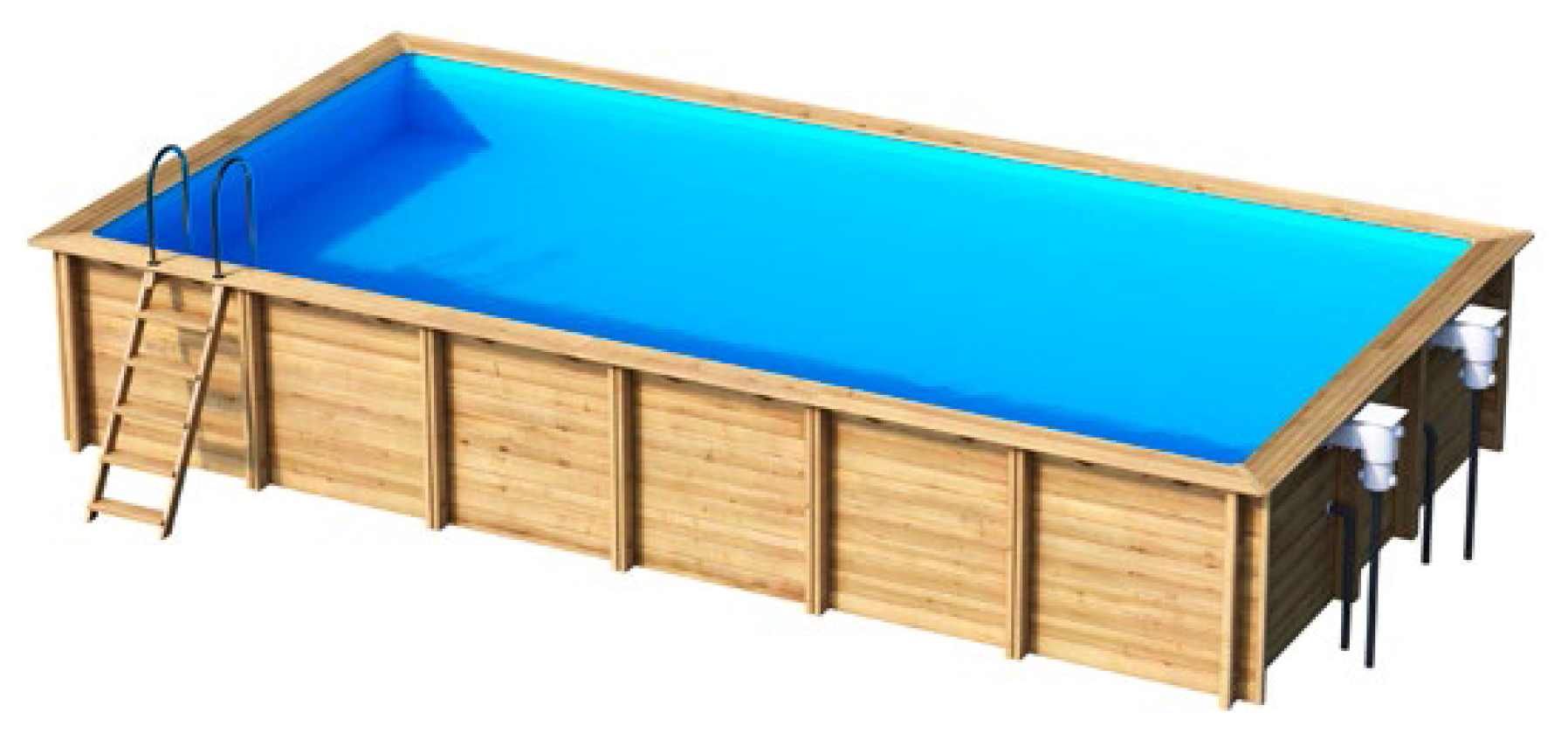 Innenhülle Rechteck 8 x 4 blau, H=146 cm